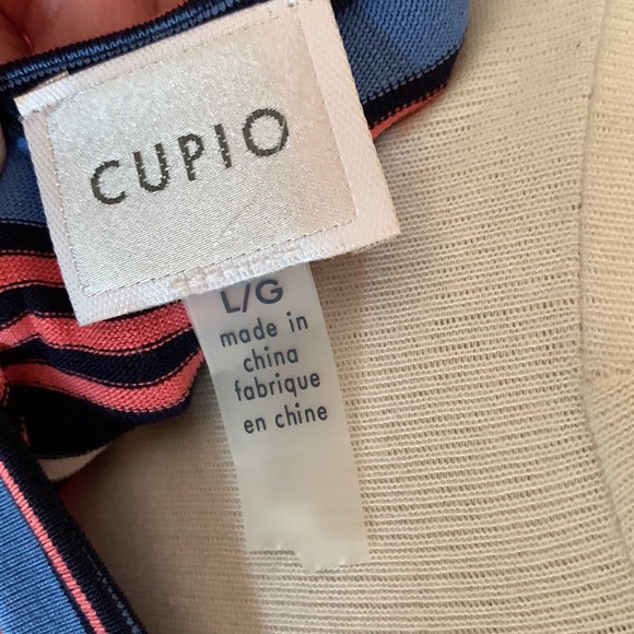 Cupio Bright Stripe Long “Peek-a-Boo” Tie Knot Sleeve Knit Dress - Picture 4 of 8